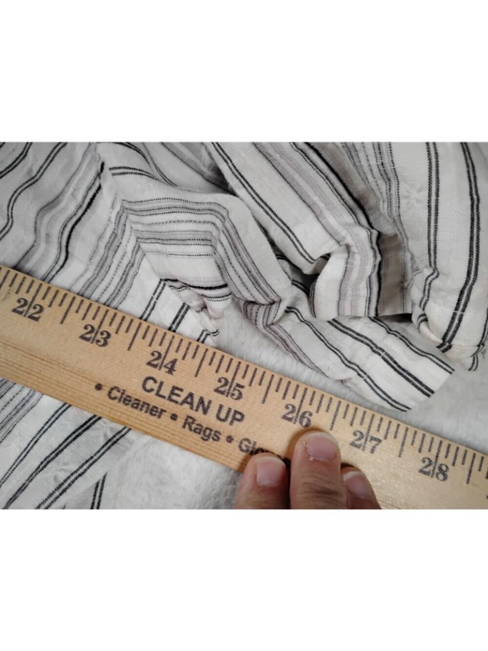 Alfani Mens Linen Blend Button-Down Shirt Short Sleeve Striped Casual School XL - Picture 6 of 6